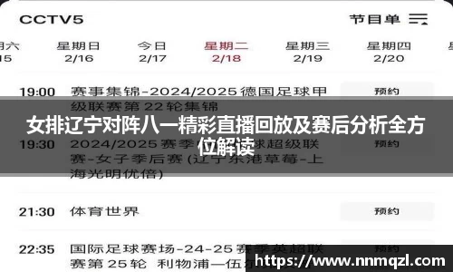 女排辽宁对阵八一精彩直播回放及赛后分析全方位解读